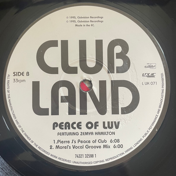 Clubland Featuring Zemya Hamilton - Peace Of Luv | Clubvision Recordings (L UK 071) - 4 Clubland Featuring Zemya Hamilton - Peace Of Luv | Clubvision Recordings (L UK 071) - 4