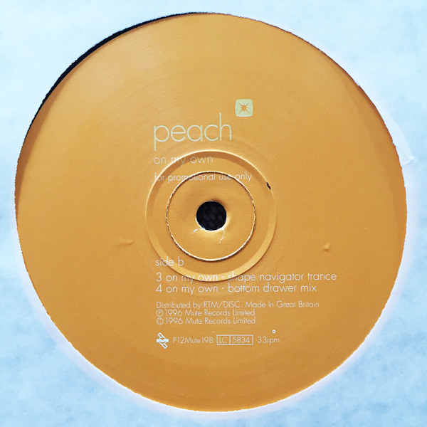Peach - On My Own | Mute (P12 MUTE 198) - 4