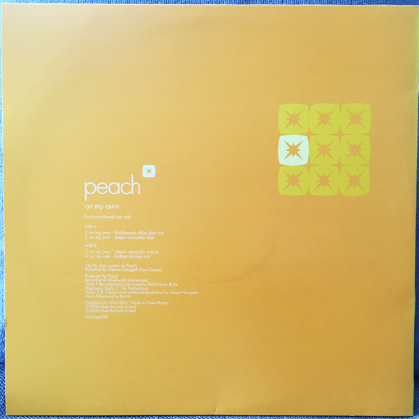 Peach - On My Own | Mute (P12 MUTE 198) - 2