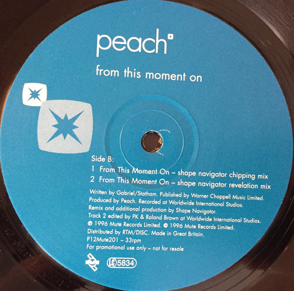 Peach - From This Moment On | Mute (P12 MUTE 201) - 4 Peach - From This Moment On | Mute (P12 MUTE 201) - 4