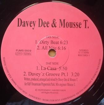 Davey Dee & Mousse T. - The Dirty Beat EP | Peppermint Jam (PJMS 0009)