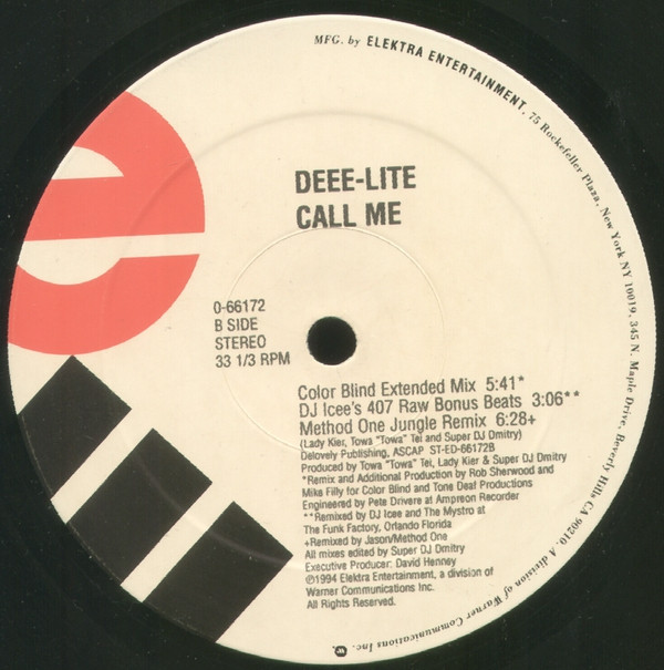 Deee-Lite - Call Me | Elektra (0-66172) - 3