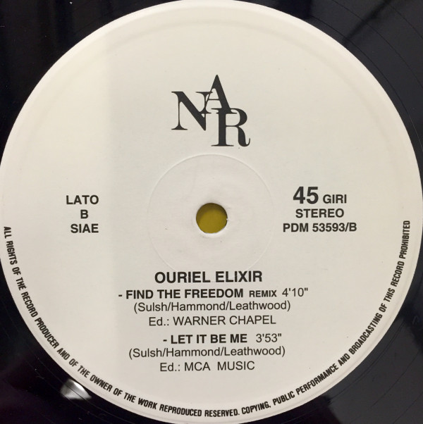 Ouriel Elixir - Find The Freedom | NAR (PDM 53593) - 3