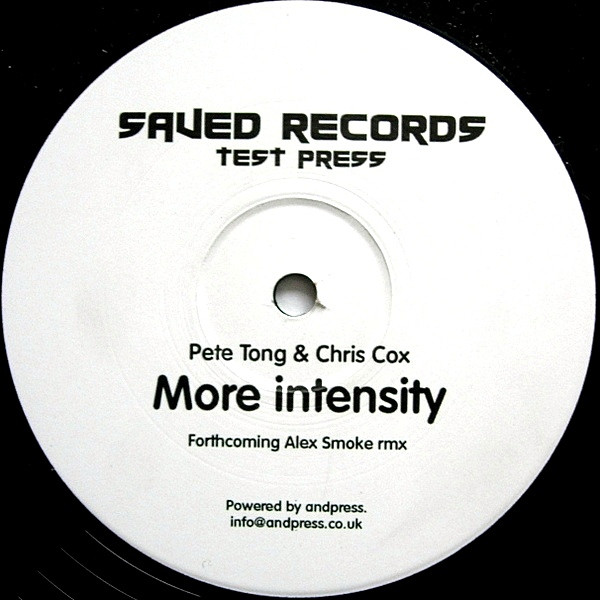 Pete Tong & Chris Cox - More Intensity | Saved Records (SAVED002) - main