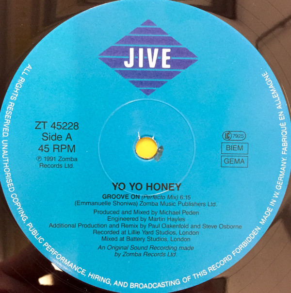 Yo Yo Honey - Groove On | Jive (ZT 45228) - 2 Yo Yo Honey - Groove On | Jive (ZT 45228) - 2