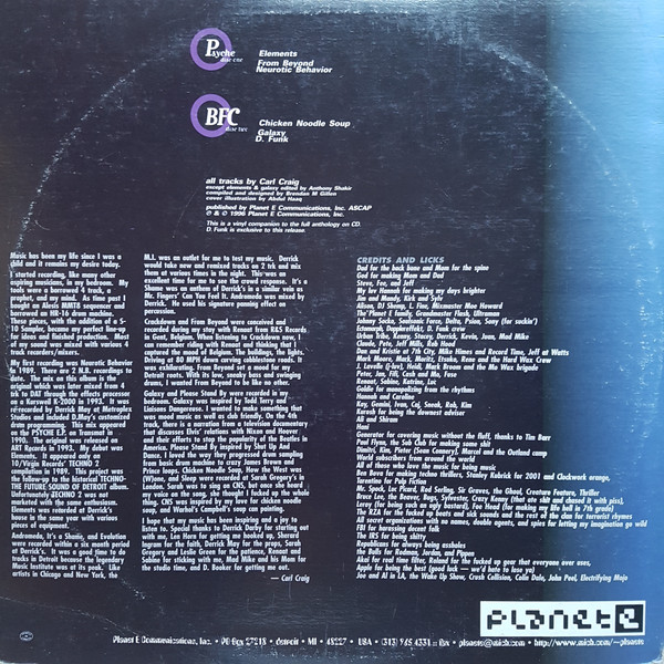 Psyche / BFC - Elements 1989-1990 | Planet E (PEPBFC96LP) - 2