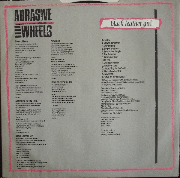 Abrasive Wheels - Black Leather Girl | Clay Records (CLAY LP9) - 7 Abrasive Wheels - Black Leather Girl | Clay Records (CLAY LP9) - 7