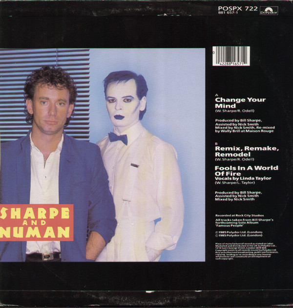 Sharpe And Numan - Change Your Mind | Polydor (POSPX 722) - 2 Sharpe And Numan - Change Your Mind | Polydor (POSPX 722) - 2