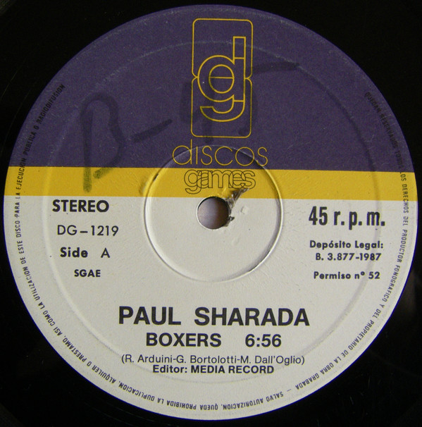 Paul Sharada - Boxers | Discos Games (DG-1219) - 3