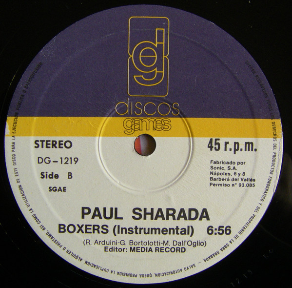 Paul Sharada - Boxers | Discos Games (DG-1219) - 4