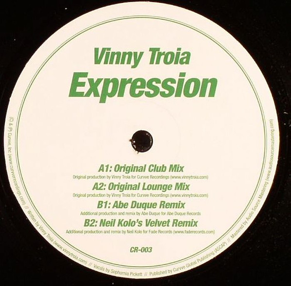 Vinny Troia - Expression | Curvve Recordings (CR-003) - main Vinny Troia - Expression | Curvve Recordings (CR-003) - main