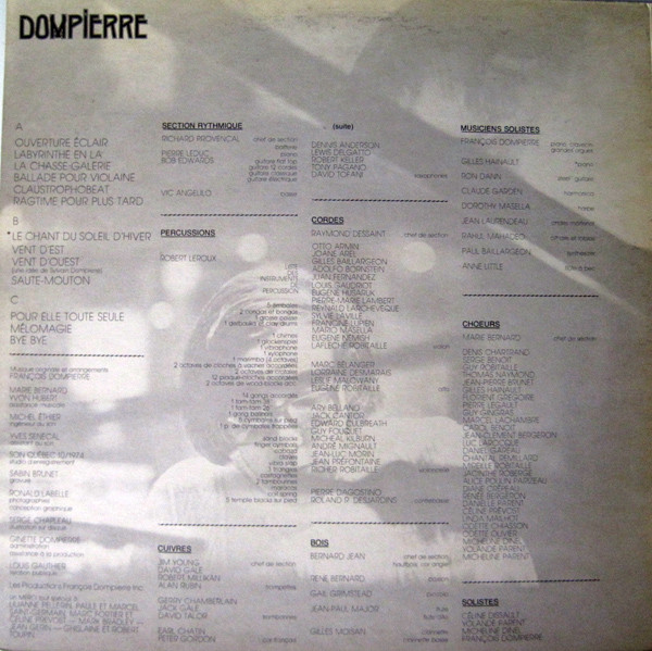 François Dompierre - Dompierre | Barclay (80212-213) - 2 François Dompierre - Dompierre | Barclay (80212-213) - 2