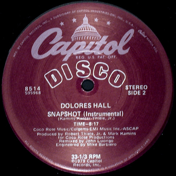 Delores Hall - Snapshot | Capitol Records (8514) - 2