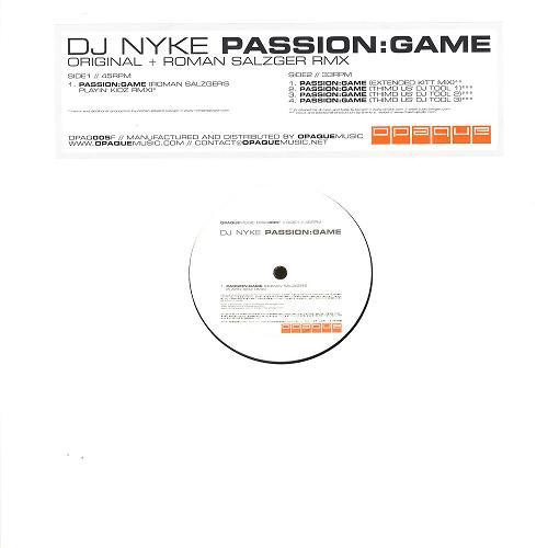 DJ Nyke - Passion Game | Opaque Music (OPAQ 005) - main DJ Nyke - Passion Game | Opaque Music (OPAQ 005) - main