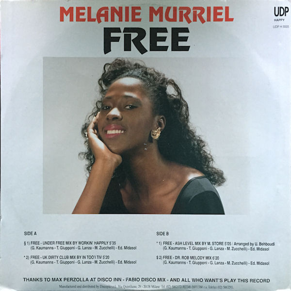 Melanie Murriel - Free | UDP Happy (UDP H 9305) - 2
