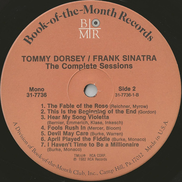 Tommy Dorsey / Frank Sinatra The Complete Sessions
