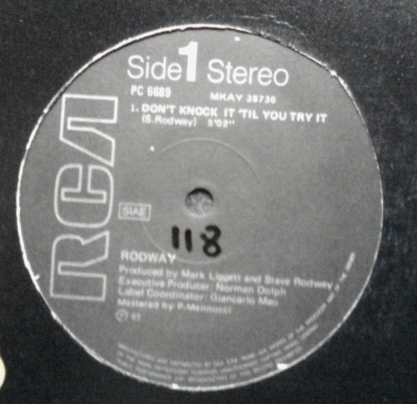 Rodway - Don't Knock It 'Til You Try It | RCA Italiana S.p.A. (PC 6689)