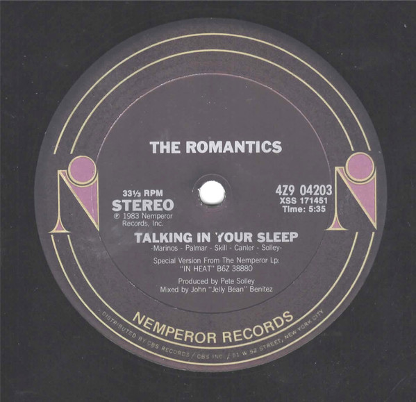 The Romantics - Talking In Your Sleep | Nemperor Records (4Z9 04203) - main The Romantics - Talking In Your Sleep | Nemperor Records (4Z9 04203) - main