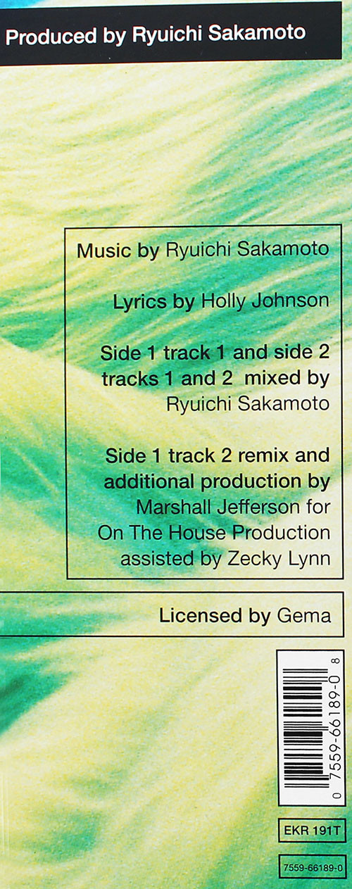 Ryuichi Sakamoto Featuring Holly Johnson - Love & Hate | Elektra (EKR 191 T) - 6