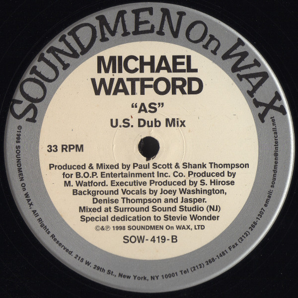 Michael Watford - As | Soundmen On Wax (SOW-419) - 2 Michael Watford - As | Soundmen On Wax (SOW-419) - 2