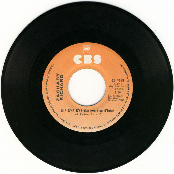 Zachary Richard - L'Arbre Est Dans Ses Feuilles (7") [Vinyl] | CBS (C5 4188) - 3