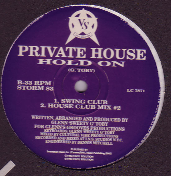 Private House - Hold On | Vinyl Solution (STORM 83)