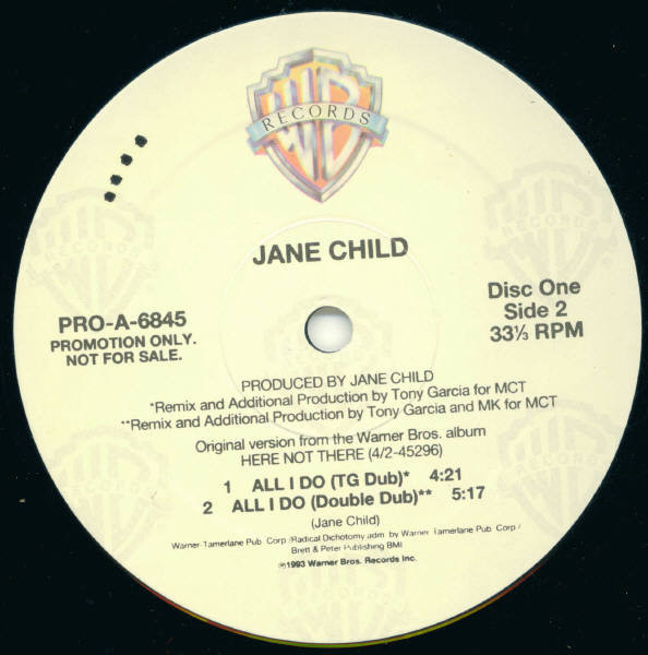 Jane Child - All I Do | Warner Bros. Records (PRO-A-6845) - 5