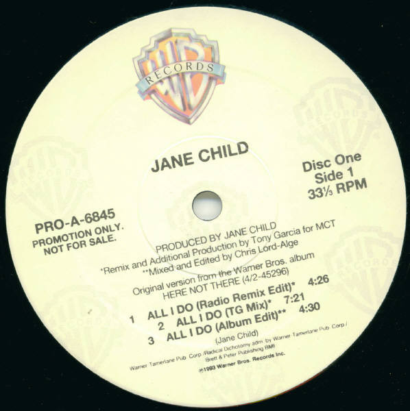 Jane Child - All I Do | Warner Bros. Records (PRO-A-6845) - 4