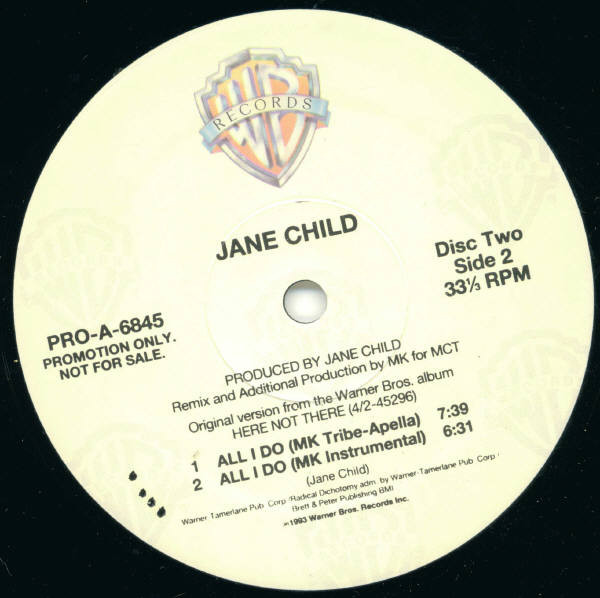 Jane Child - All I Do | Warner Bros. Records (PRO-A-6845) - 2