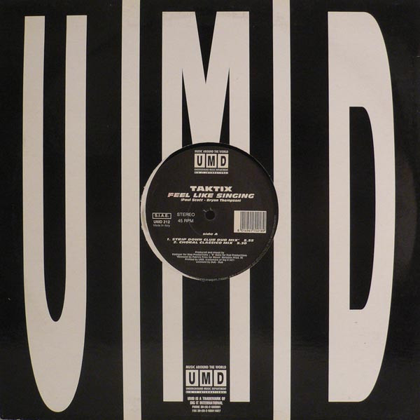 Taktix - Feel Like Singing | Underground Music Department (UMD) (UMD 212) - main Taktix - Feel Like Singing | Underground Music Department (UMD) (UMD 212) - main