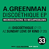 Andy Greenman - Discoèthique EP | Soul Jazz Records (SJR 106-12) - main Andy Greenman - Discoèthique EP | Soul Jazz Records (SJR 106-12) - main