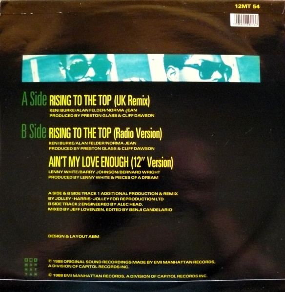 Pieces Of A Dream - Rising To The Top | EMI-Manhattan Records (12MT 54) - 2 Pieces Of A Dream - Rising To The Top | EMI-Manhattan Records (12MT 54) - 2