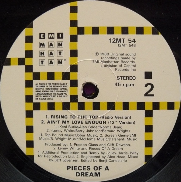 Pieces Of A Dream - Rising To The Top | EMI-Manhattan Records (12MT 54) - 4 Pieces Of A Dream - Rising To The Top | EMI-Manhattan Records (12MT 54) - 4