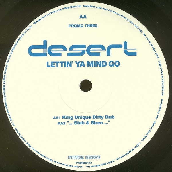 Desert - Lettin' Ya Mind Go (Promo Three) | Future Groove (P12FGR017X) - 2 Desert - Lettin' Ya Mind Go (Promo Three) | Future Groove (P12FGR017X) - 2
