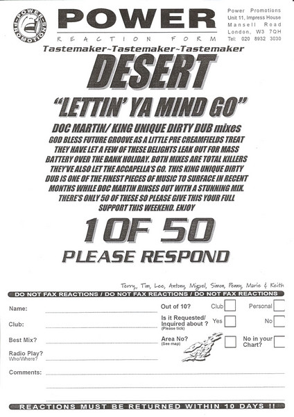 Desert - Lettin' Ya Mind Go (Promo Three) | Future Groove (P12FGR017X) - 3 Desert - Lettin' Ya Mind Go (Promo Three) | Future Groove (P12FGR017X) - 3
