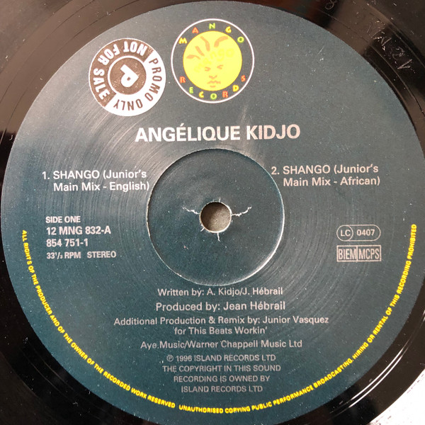Angélique Kidjo - Shango | Mango (12 MNG 832) - 3 Angélique Kidjo - Shango | Mango (12 MNG 832) - 3