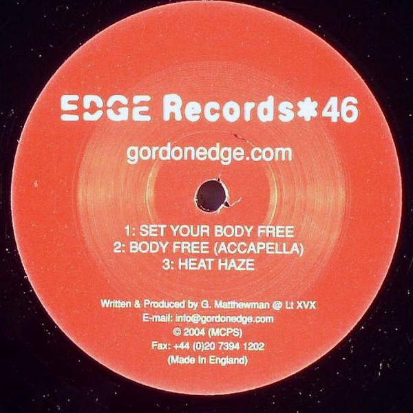 Gordon Edge - Set Your Body Free | Edge Records (EDGE 46) - 2