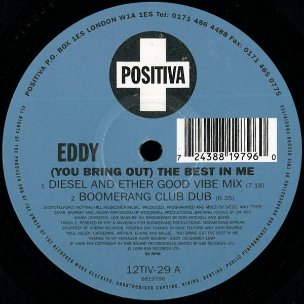 Eddy - (You Bring Out) The Best In Me | Positiva (12TIV-29) - 3 Eddy - (You Bring Out) The Best In Me | Positiva (12TIV-29) - 3