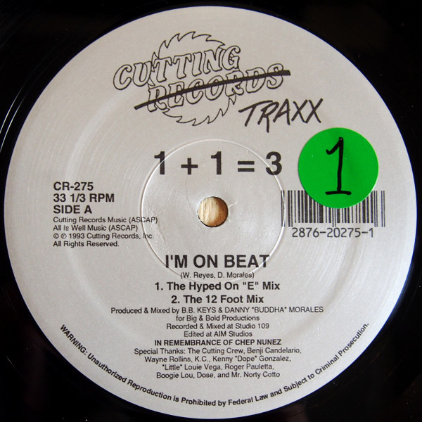 1+1=3 - I'm On Beat | Cutting Traxx (CR-275) - 2
