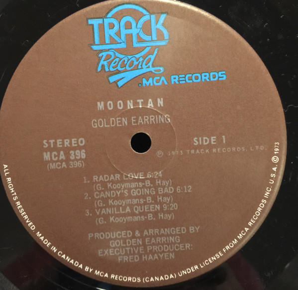 Golden Earring - Moontan [Vinyl] | Track Record (MCA-396) - 3