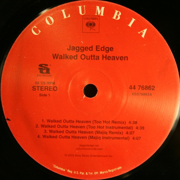 Jagged Edge - Walked Outta Heaven (The Remixes) | Columbia (44 76862) - 3