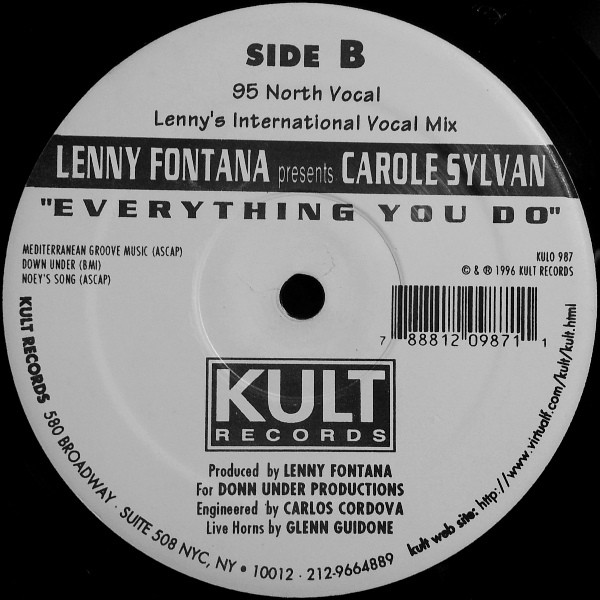 Lenny Fontana Presents Carole Sylvan - Everything You Do | Kult Records (KULO 987) - 4