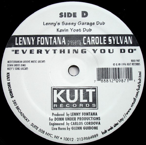 Lenny Fontana Presents Carole Sylvan - Everything You Do | Kult Records (KULO 987) - 6
