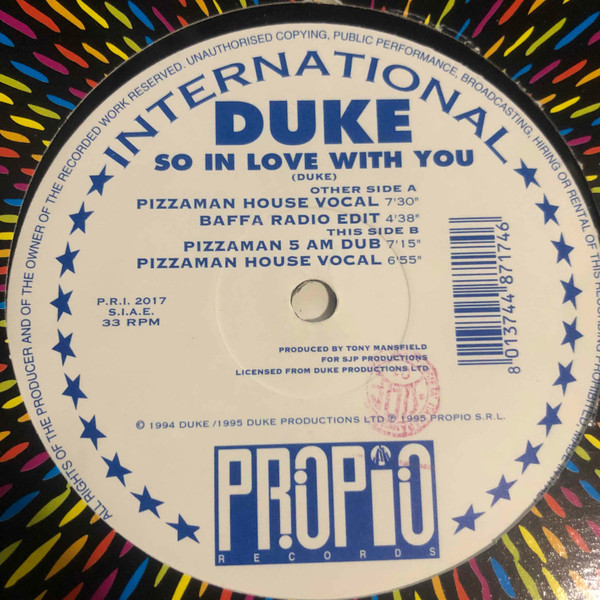 Duke - So In Love With You | Propio Records (PRI 2017) - 2