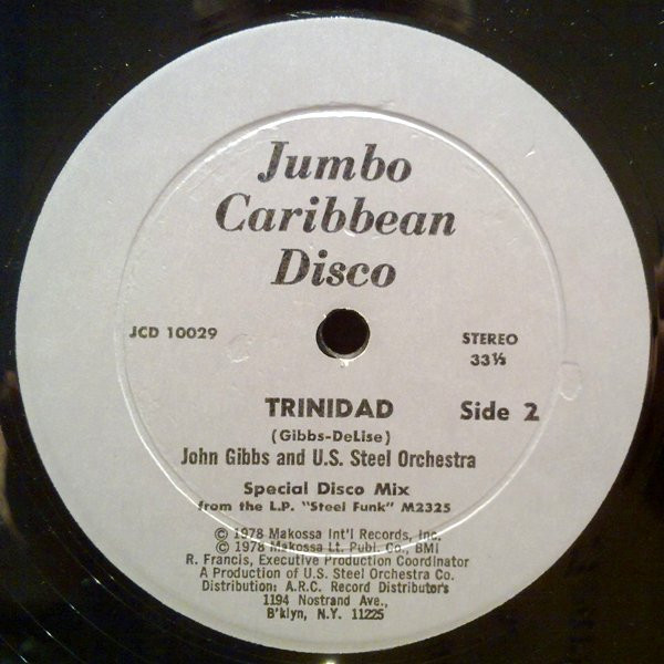 John Gibbs & The U.S. Steel Orchestra - Trinidad | Jumbo Caribbean Disco (JCD 10029) - 2