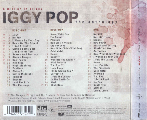 Iggy Pop - A Million In Prizes: The Anthology | Virgin Music (00946 3 32326 2/4) - 2 Iggy Pop - A Million In Prizes: The Anthology | Virgin Music (00946 3 32326 2/4) - 2