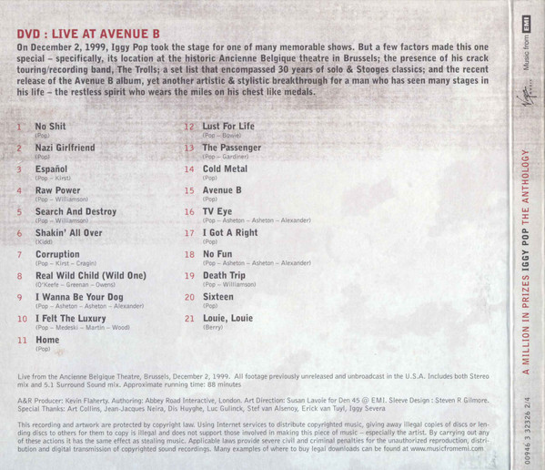 Iggy Pop - A Million In Prizes: The Anthology | Virgin Music (00946 3 32326 2/4) - 3 Iggy Pop - A Million In Prizes: The Anthology | Virgin Music (00946 3 32326 2/4) - 3