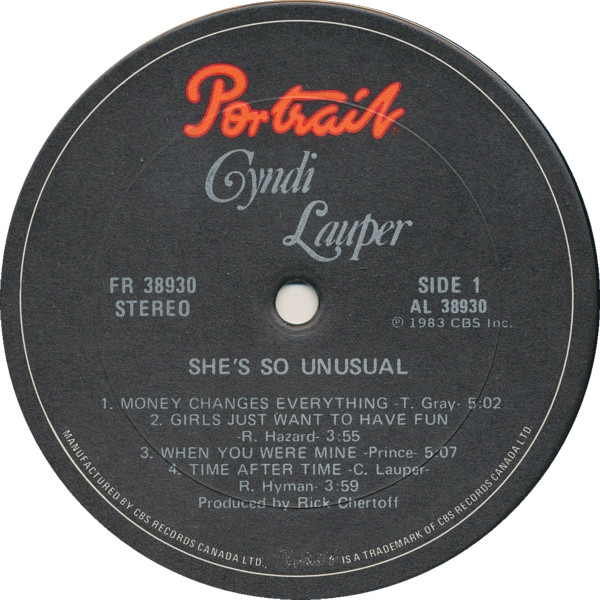 Cyndi Lauper - She's So Unusual | Portrait (FR 38930) - 3 Cyndi Lauper - She's So Unusual | Portrait (FR 38930) - 3