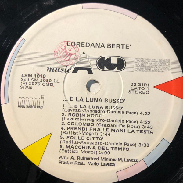 Loredana Bertè - E La Luna Bussò | CGD (LSM 1010) - 3 Loredana Bertè - E La Luna Bussò | CGD (LSM 1010) - 3