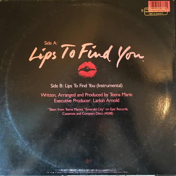Teena Marie - Lips To Find You | Epic (49-05376) - 2 Teena Marie - Lips To Find You | Epic (49-05376) - 2